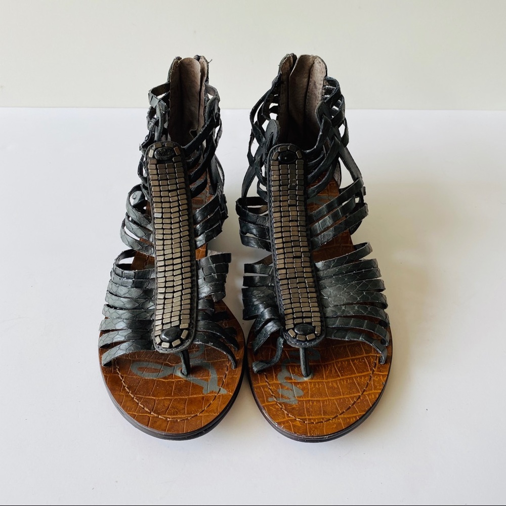 Sam Edelman Pewter Gladiator Sandals